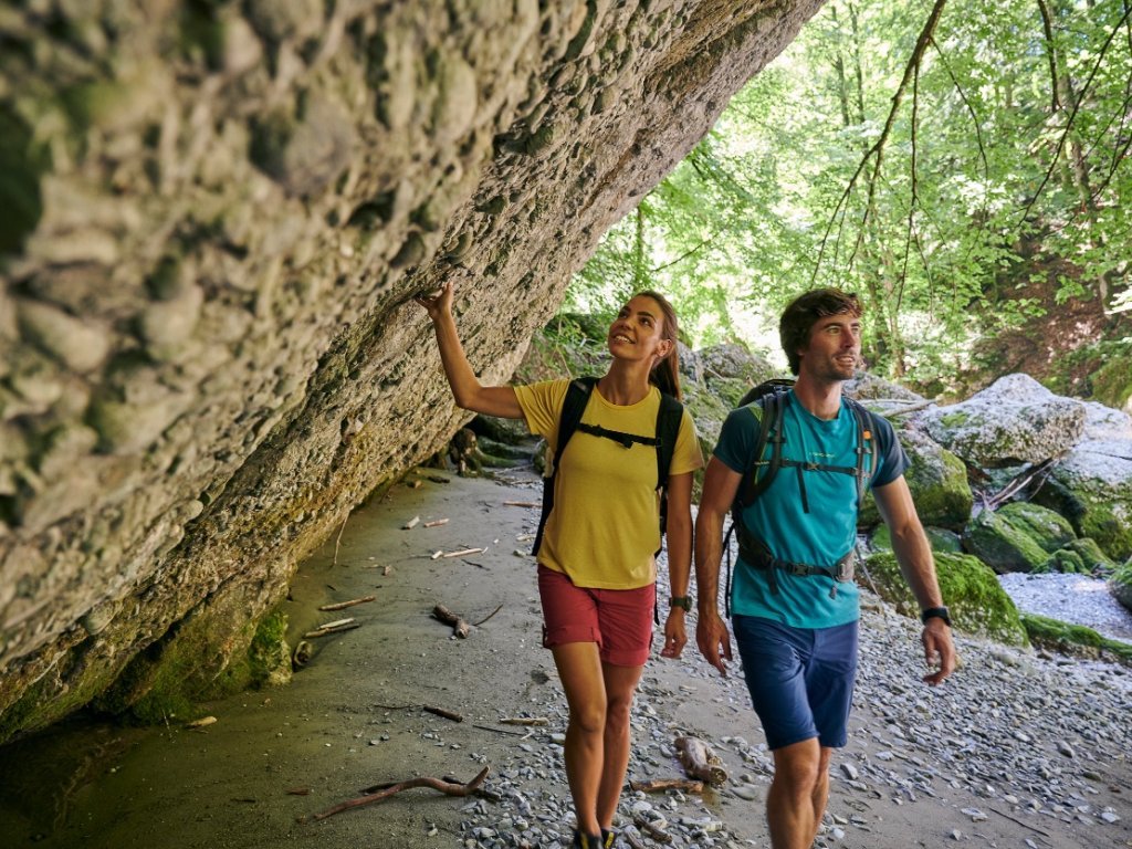 Wandern in der Engenlochschlucht in Hittisau