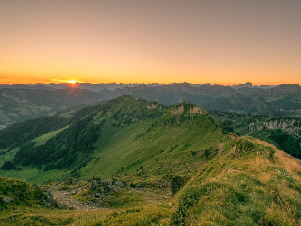 Sonnenaufgang auf der Winterstaude