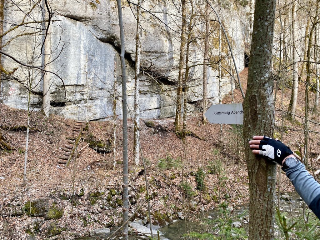 Einstieg zum Abendrot Klettersteig