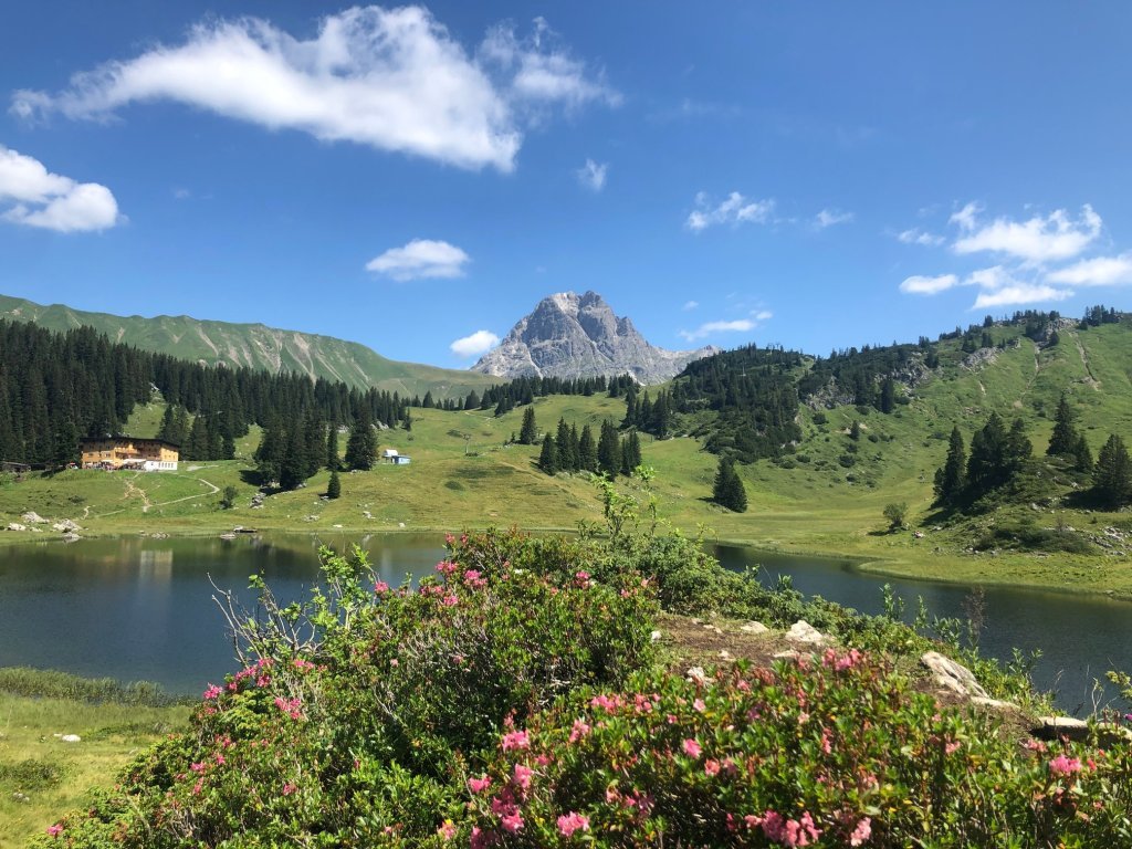 Blick Richtung Körbersee und Widderstein