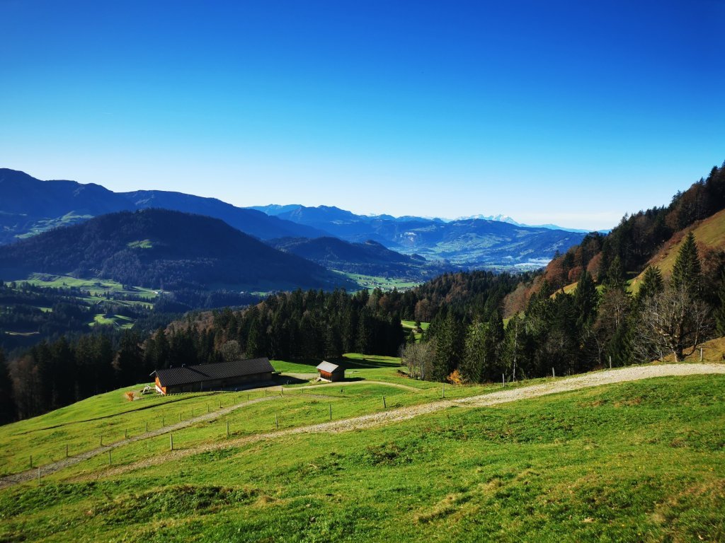 Blick auf die Alpen im Lecknertal