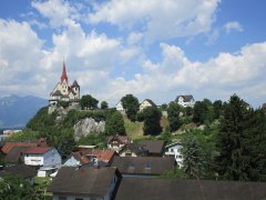 Blick vom Pfarrschrofen auf die Basilika